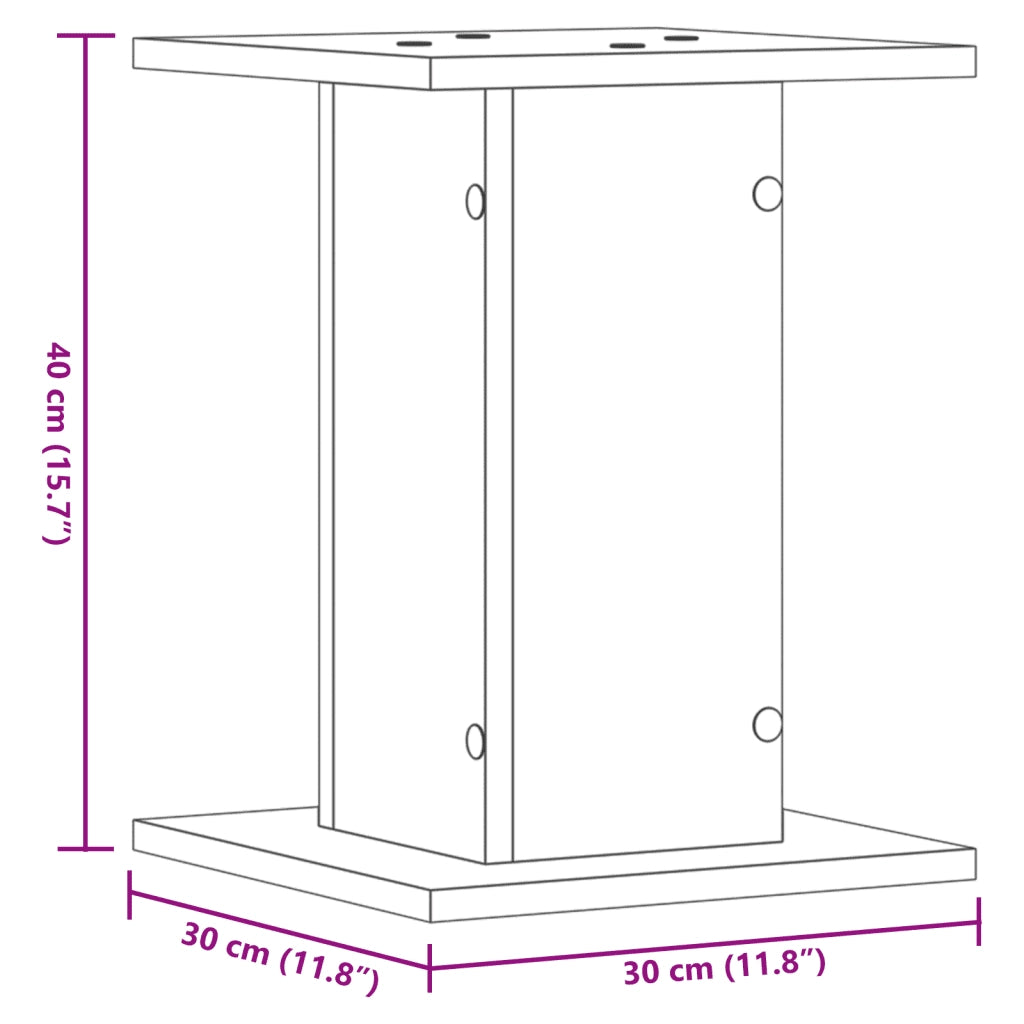 vidaXL Supporti per Piante 2 pz Grigio Cemento 30x30x50 cm Truciolato