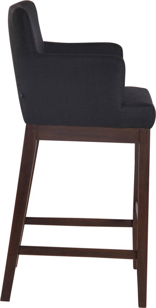 Sgabello Poltroncina Laredo In Stoffa nero,antico