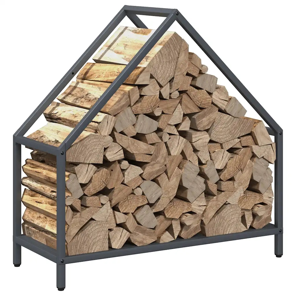 Rastrelliera per Legna da Ardere Antracite 60x25x60 cm 864305