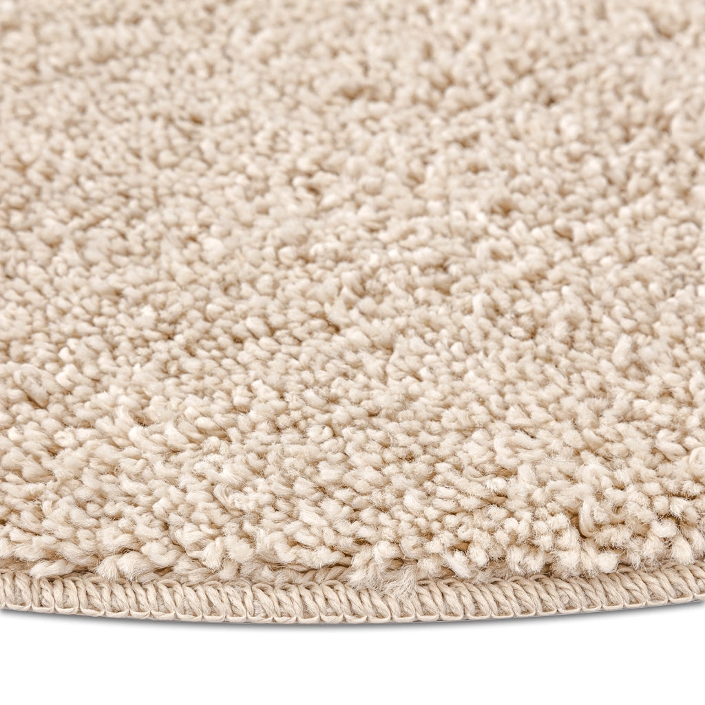 Tappeto Shaggy con Retro in Lattice Crema Ã¸120 cm