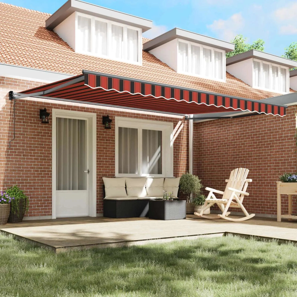 Tenda da Sole Arancione e Marrone 450 x 300 x 165 cm 3330886