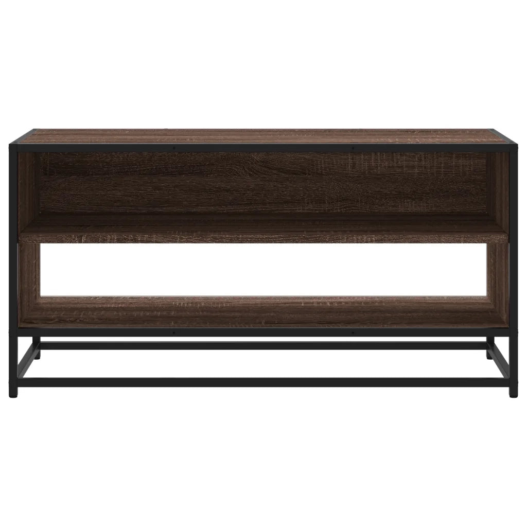 Mobile TV Rovere Marrone 91x40x46 cm Legno Multistrato Metallo