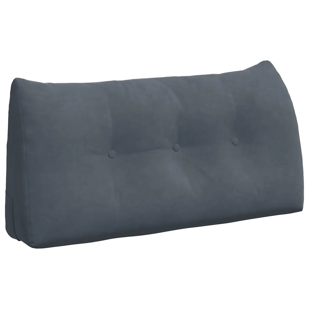 Cuscino per Schiena Grigio scuro 100 x 24 x 50 cm Velluto