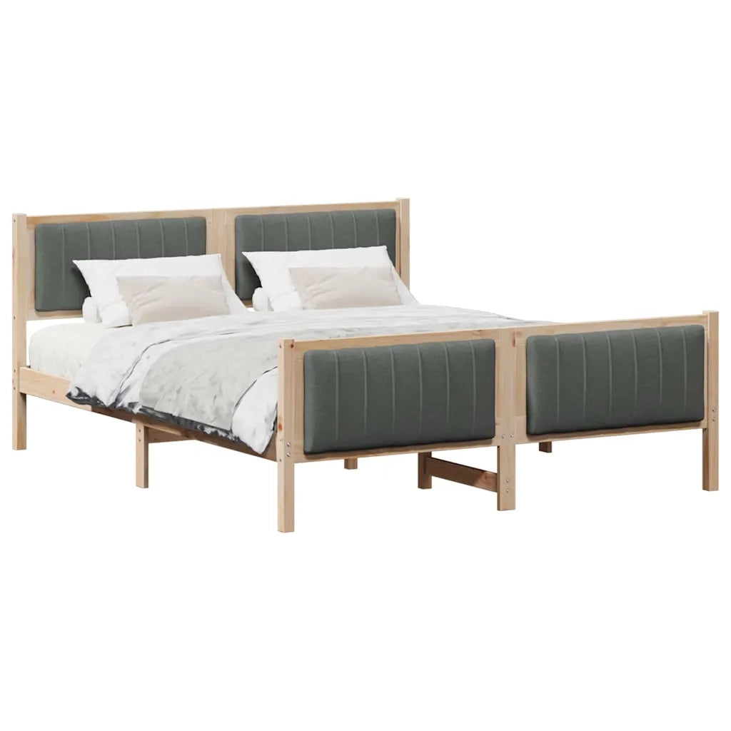 Struttura del Letto marrone e grigio scuro 150 x 200 cm 3394314