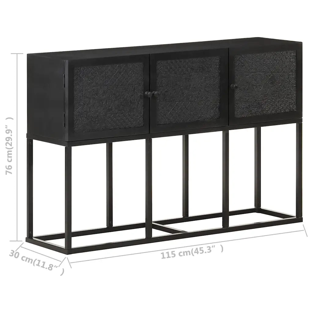 Credenza | Madia | Buffet da pranzo | Armadio da pranzo 115x30x76 cm in Legno Massello di Mango
