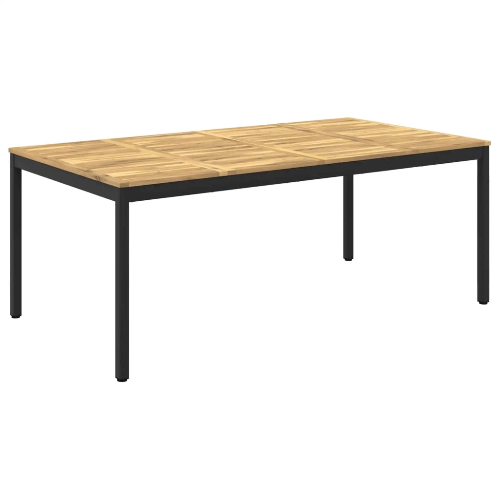 Tavolo da cena da giardino Bianco e Nero 196 x 100,5 x 75 cm 3394426