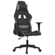 Sedia da Gaming | Sedia da e-sports Nero e Grigio Chiaro in Tessuto