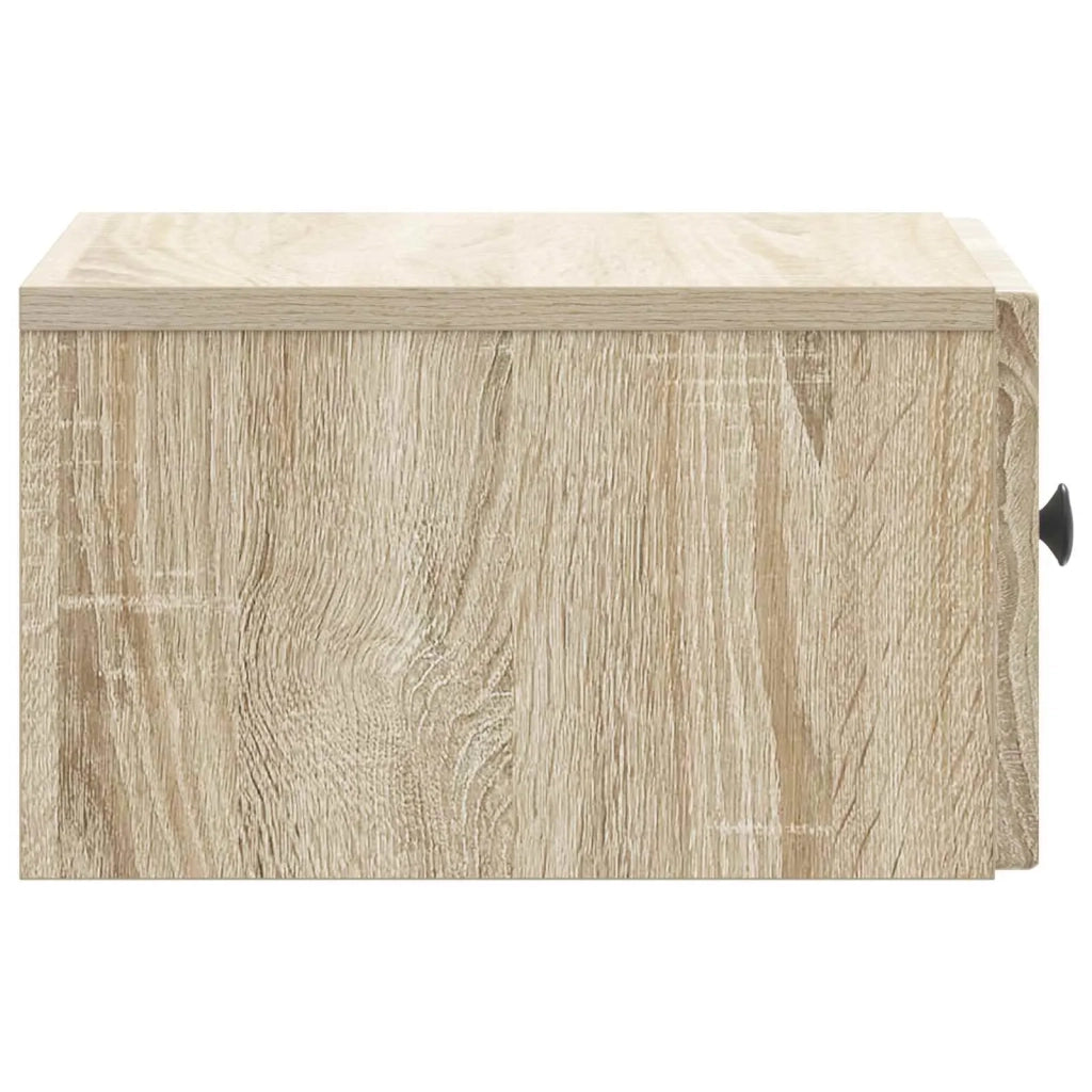 Comodino | Armadio da Notte | Mobiletto da notte a muro Rovere Sonoma 33 x 34,5 x 20 cm