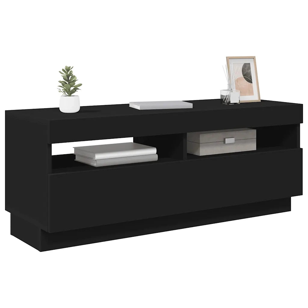 Mobile Porta TV con Luci LED Nero 100x35x40 cm