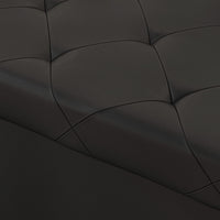 Panca Contenitore Pieghevole 84L 76x38x38 cm in Finta Pelle Nero