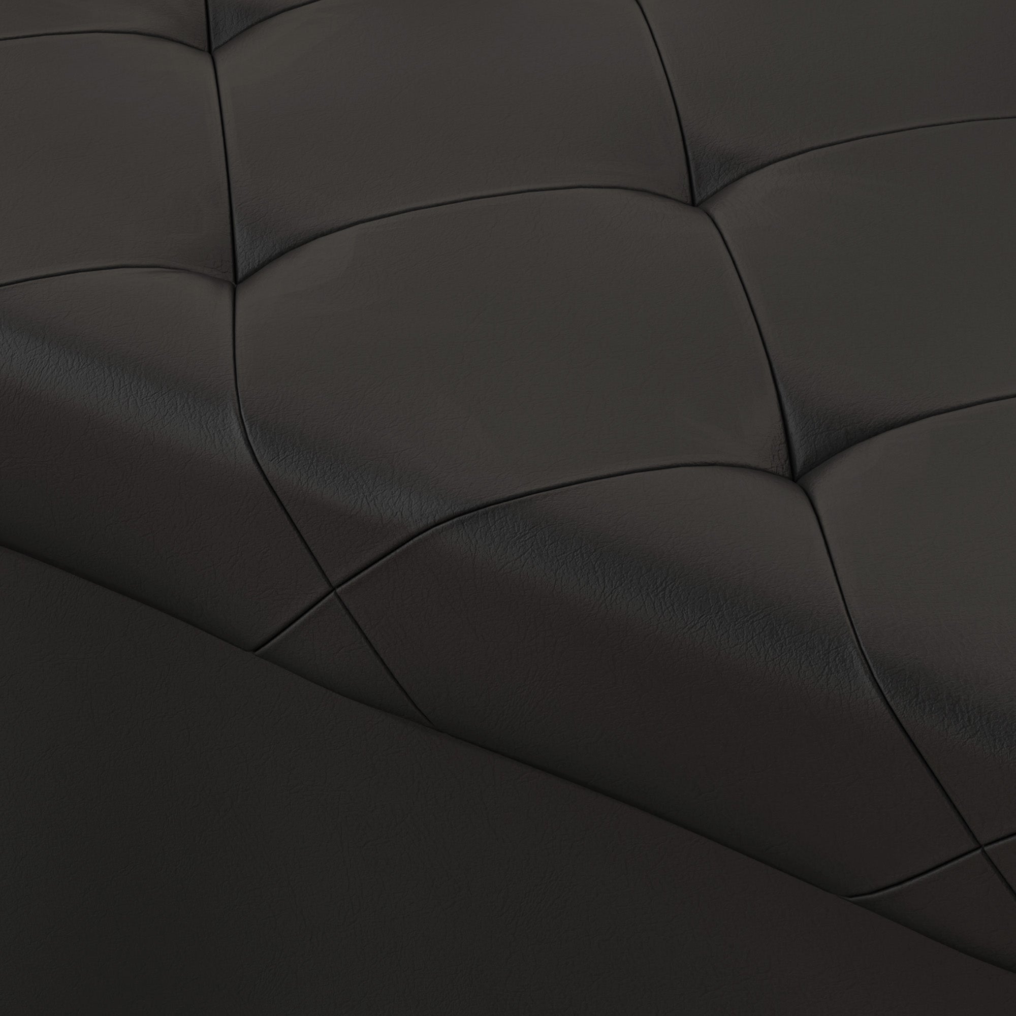 Panca Contenitore Pieghevole 84L 76x38x38 cm in Finta Pelle Nero