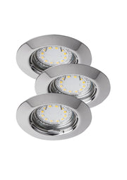 Rabalux Lite 1047 set 3 faretti da incasso GU10 cromati