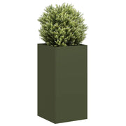 Fioriera Verde Oliva 40x40x80 cm in Acciaio Laminato a Freddo 860706