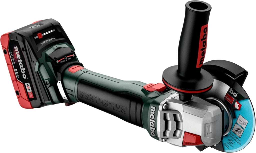 Smerigliatrice angolare a batteria WB 18 LT BL 11-125 Quick con freno, dado a sgancio rapido, batteria rotante; cartone