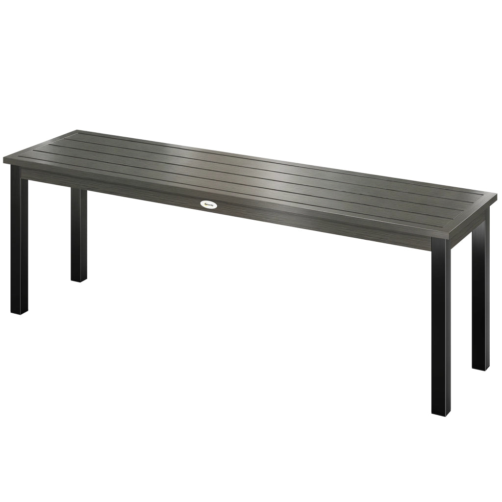 Panchina 2 Posti ¨C zephmum ¨C Grigio, Acciaio, Effetto Legno