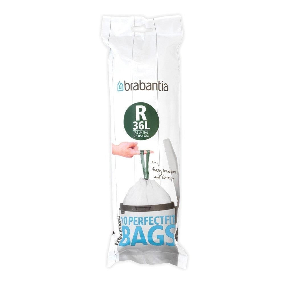 Brabantia 115622 sacchetto per rifiuti 36 L Bianco 10 pz