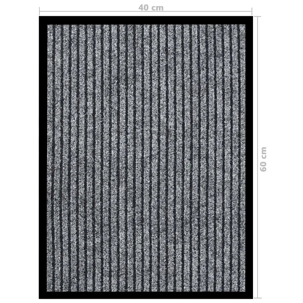 Zerbino | Tappetino Striato Grigio 40x60 cm