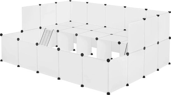 Recinzione per Animali - Recinzione per Cani - Recinzione per Conigli - Recinzione - Box per Animali - Recinzione per Cavi - Interno - Esterno - Allenamento - Bianco