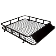 Barre portatutto universali 122,5 x 102 x 15 cm con deflettore antivento e sicurezza rinforzata in ferro nero 20_0019312