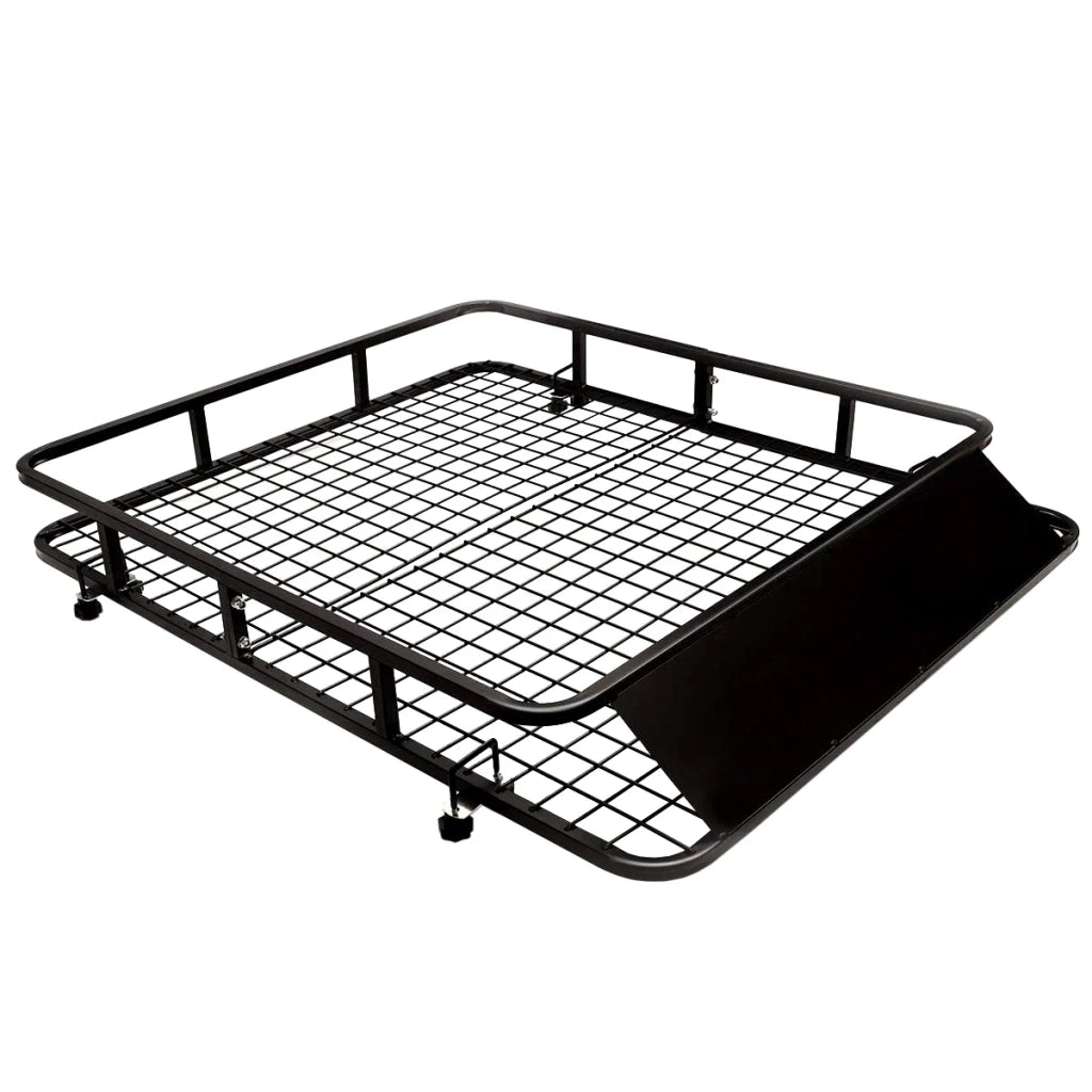 Barre portatutto universali 122,5 x 102 x 15 cm con deflettore antivento e sicurezza rinforzata in ferro nero 20_0019312