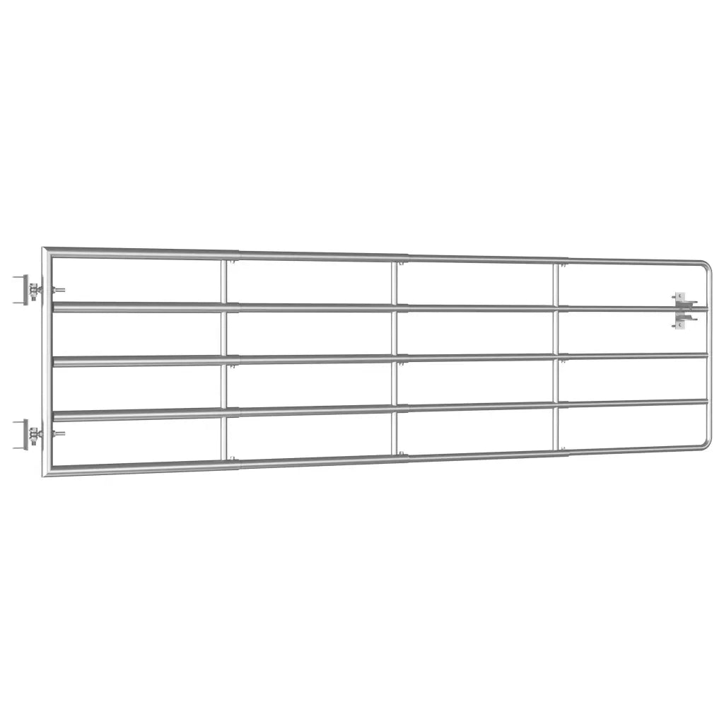 Cancello da Giardino in Acciaio-Porta da giardino 5 Sbarre (115-300)x90cm Argento