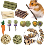 Giocattoli per Hamster in Legno di Pino Naturale - 31 Pezzi per Hamster, Conigli, Ratti e Altri