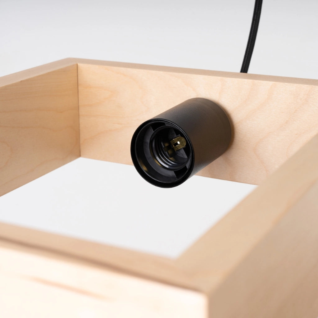 Lampada sospensione CELARO legno nero E27 Pure Lume