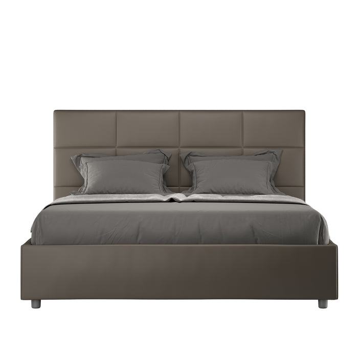 Letto Matrimoniale 160x190 cm con Rete Mika Cappuccino
