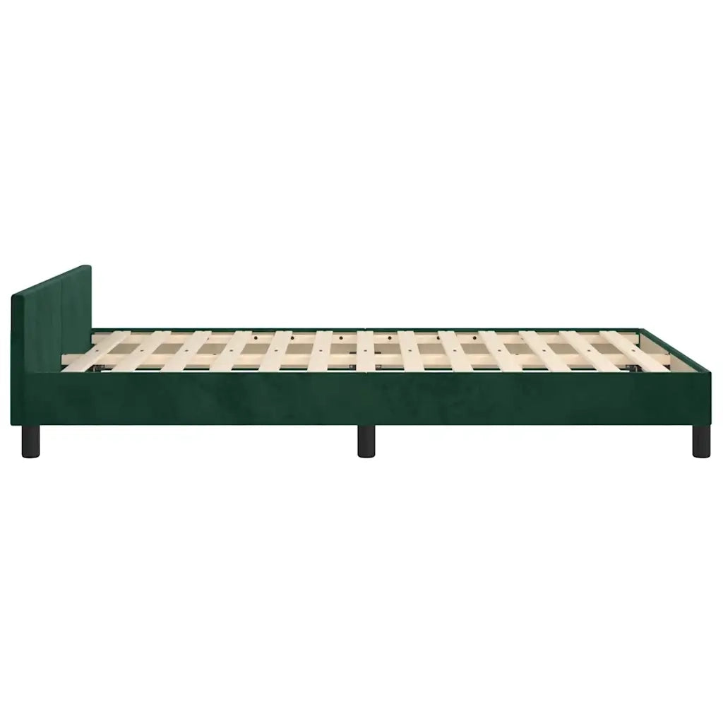 Giroletto senza Materasso Verde Scuro 120x200 cm in Velluto 347564