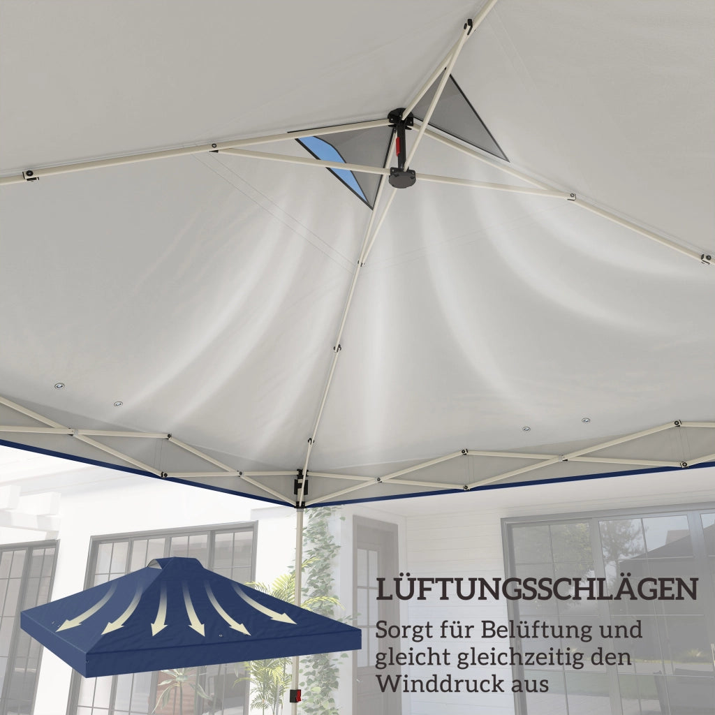 Copertura per gazebo 3x3 m UV50+ impermeabile blu ¨C zephmum ¨C 8 fori di drenaggio