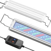 Lampada per Acquario a Spettro Completo 40-60 cm con Timer, Modalità 24/7 e 10 Livelli di Brillantezza Regolabili per Piante e Acquario d'Aqua Dolce