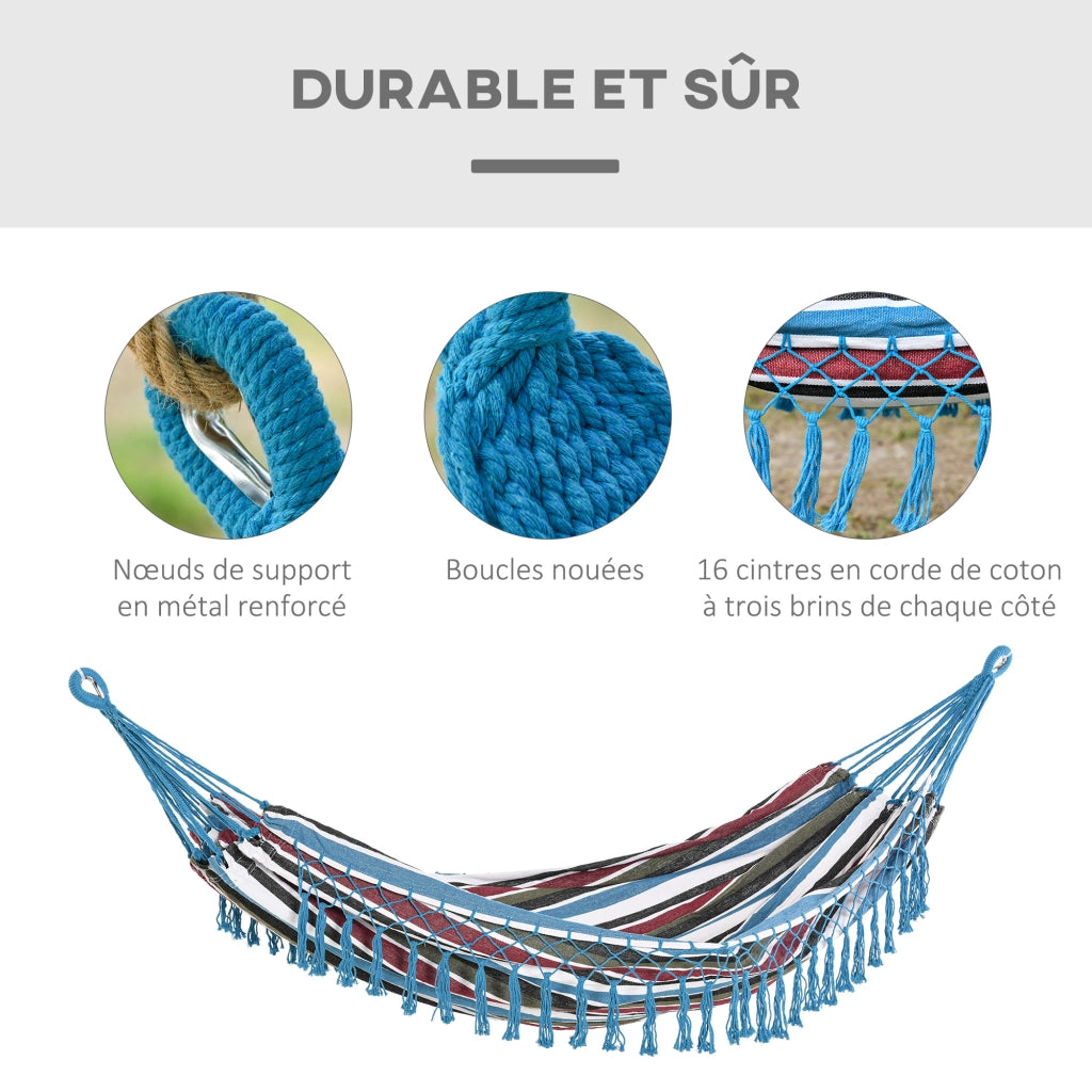 Amaca da Viaggio Portatile ¨C zephmum ¨C 285x150 cm Multicolore Coton Polyester