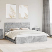 Struttura del letto con cassetto Grigio cemento 180 x 200 cm 3411815