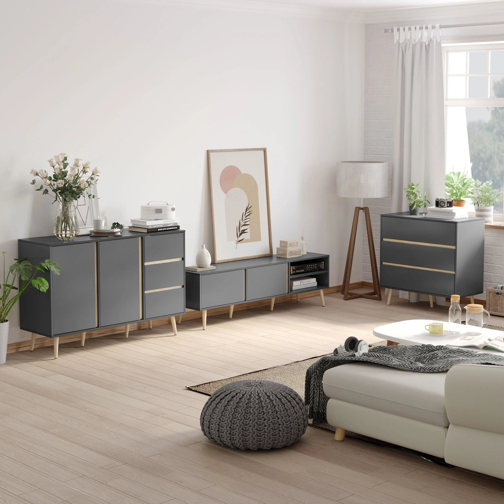 Credenza ¨C zephmum ¨C grigio antracite 120x40x80