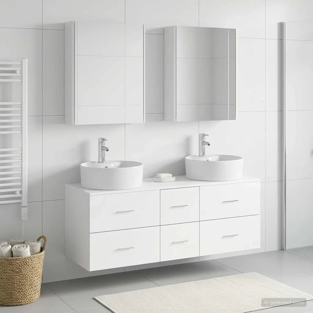 Set di mobili per il bagno 5 pcs Bianco 3406927