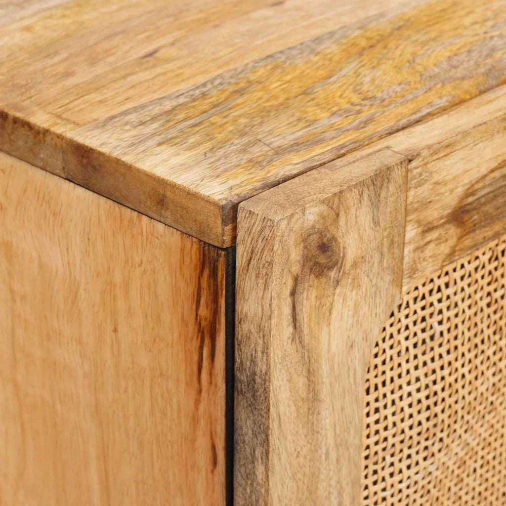 Credenza | Madia | Buffet da pranzo | Armadio da pranzo Marrone 90 x 33 x 75 cm Legno di mango massello