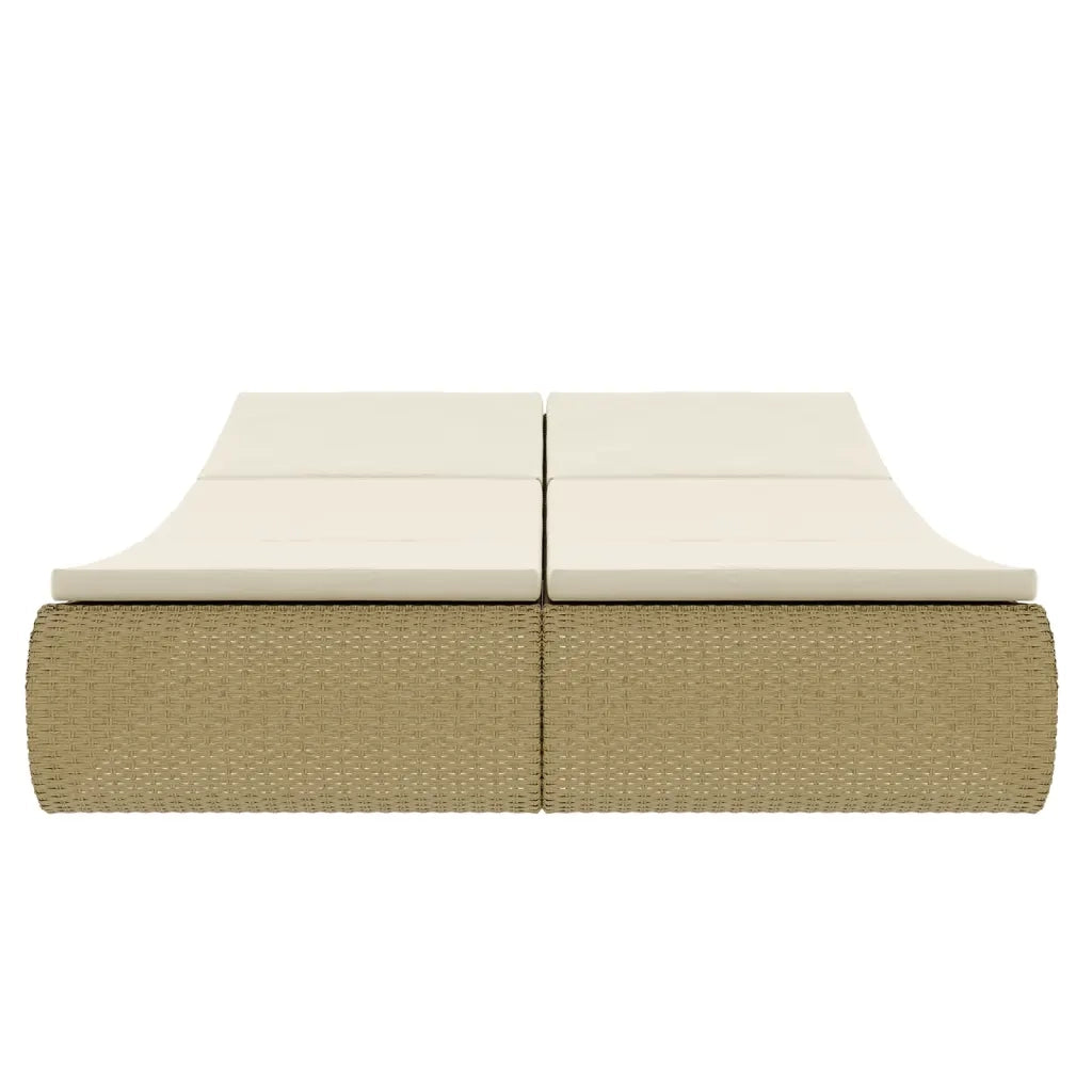Lettino Prendisole in Polyrattan Beige 42887