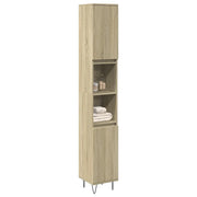 vidaXL Armadietto da Bagno Rovere Sonoma 30x30x190cm Legno Multistrato