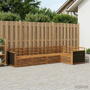 Set di divani da esterno 6 pcs Naturale 406 x 168,5 x 73 cm 3383402