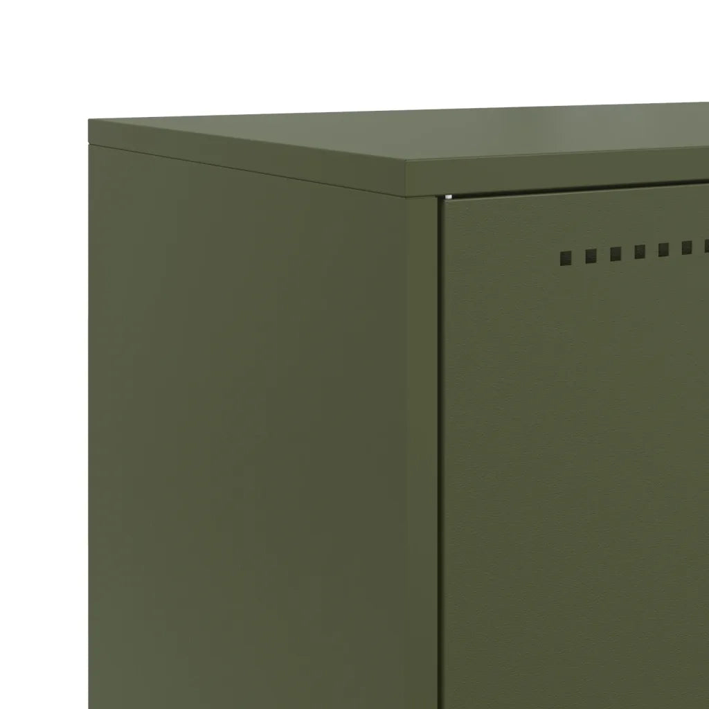 Credenza | Madia | Buffet da pranzo | Armadio da pranzo Verde Oliva 68,5x38,5x107 cm in Acciaio