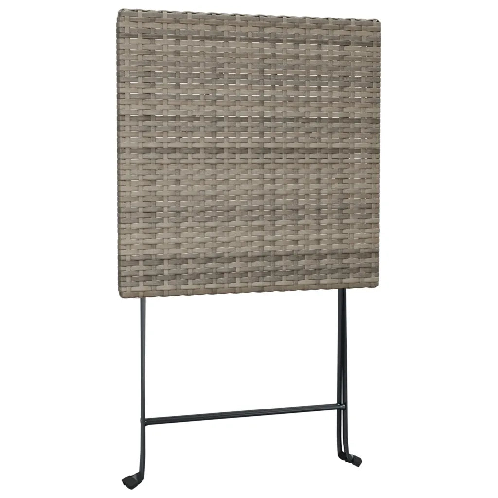 Tavolo Pieghevole da BistrÃ² Grigio 55x54x71 cm Polyrattan
