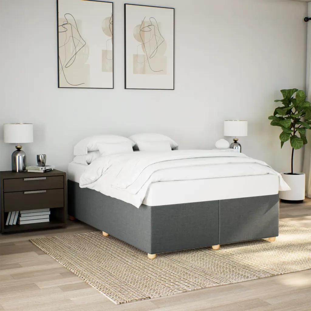 Giroletto senza Materasso Grigio Scuro 160x200 cm Tessuto 3284744