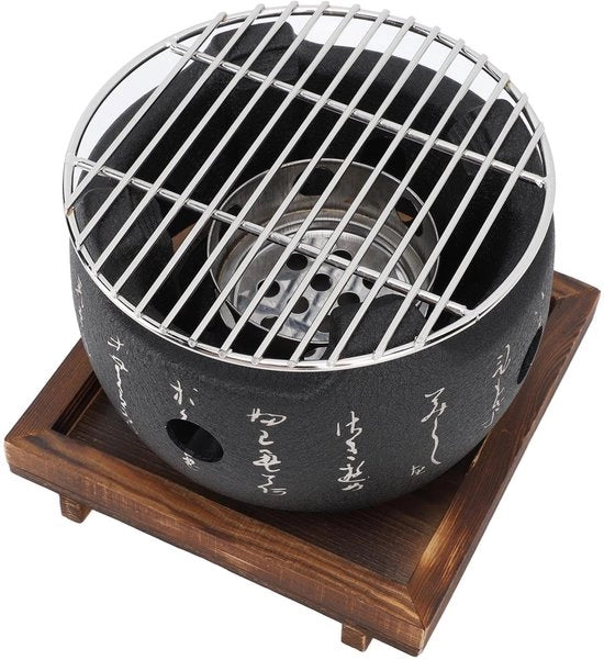Griglia BBQ a Uscita Regolare - Camino a Legna - Progettata per essere Portatile - Utilizzo Multifunzionale - Rapida Accensione - Adatta per Carne e Verdure - Barbecue