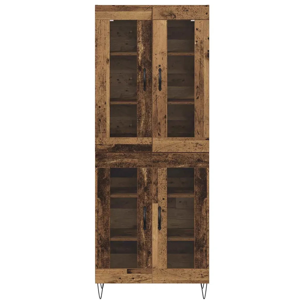 Credenza | Madia | Buffet da pranzo | Armadio da pranzo Legno vecchio 69,5 x 34 x 180 cm Legno multistrato