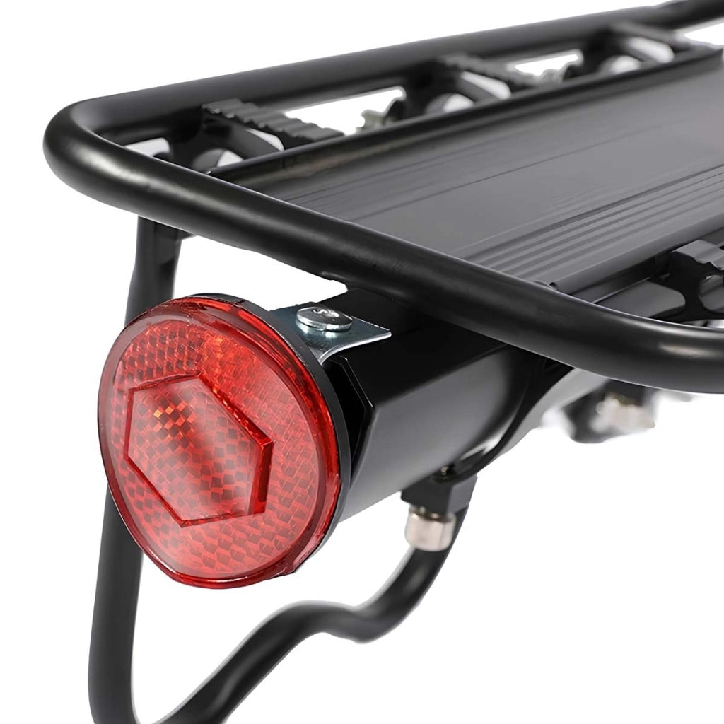 Portapacchi Posteriore per Bicicletta in Alluminio Carico Massimo 50 kg Nero Avizar