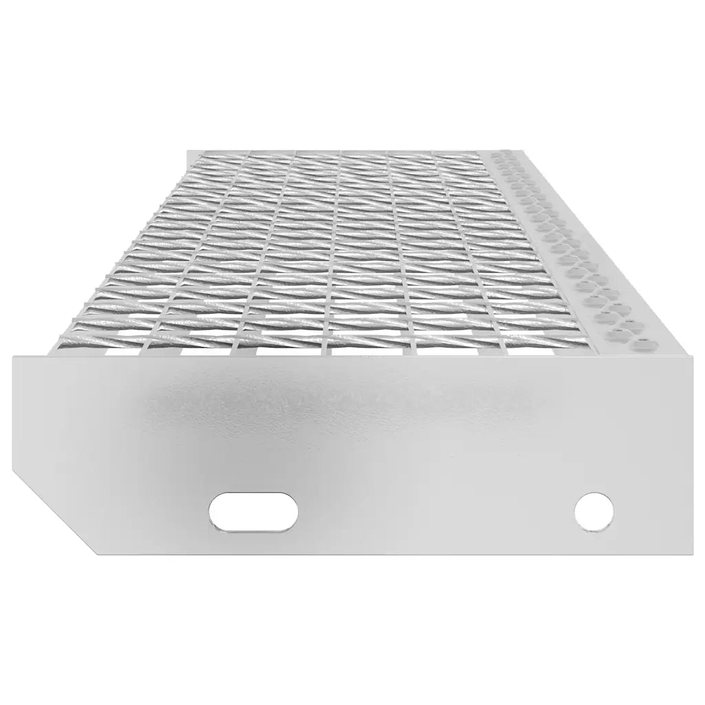 Tappetino per Scale | Gradino in Griglia 100x24x7 cm Acciaio Zincato