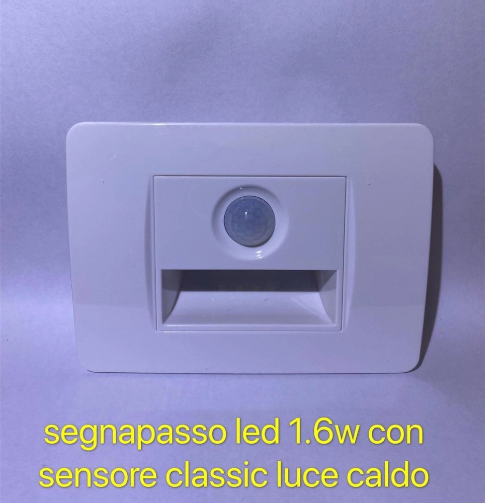 Trade Shop - Segnapasso Led Da Incasso Con Sensore 1.6w Bianco Luce Calda Automatico -