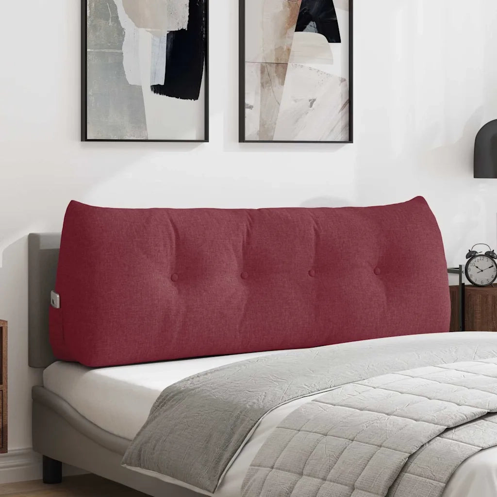 Cuscino per Schiena Rosso Vino 140 x 24 x 50 cm Tessuto