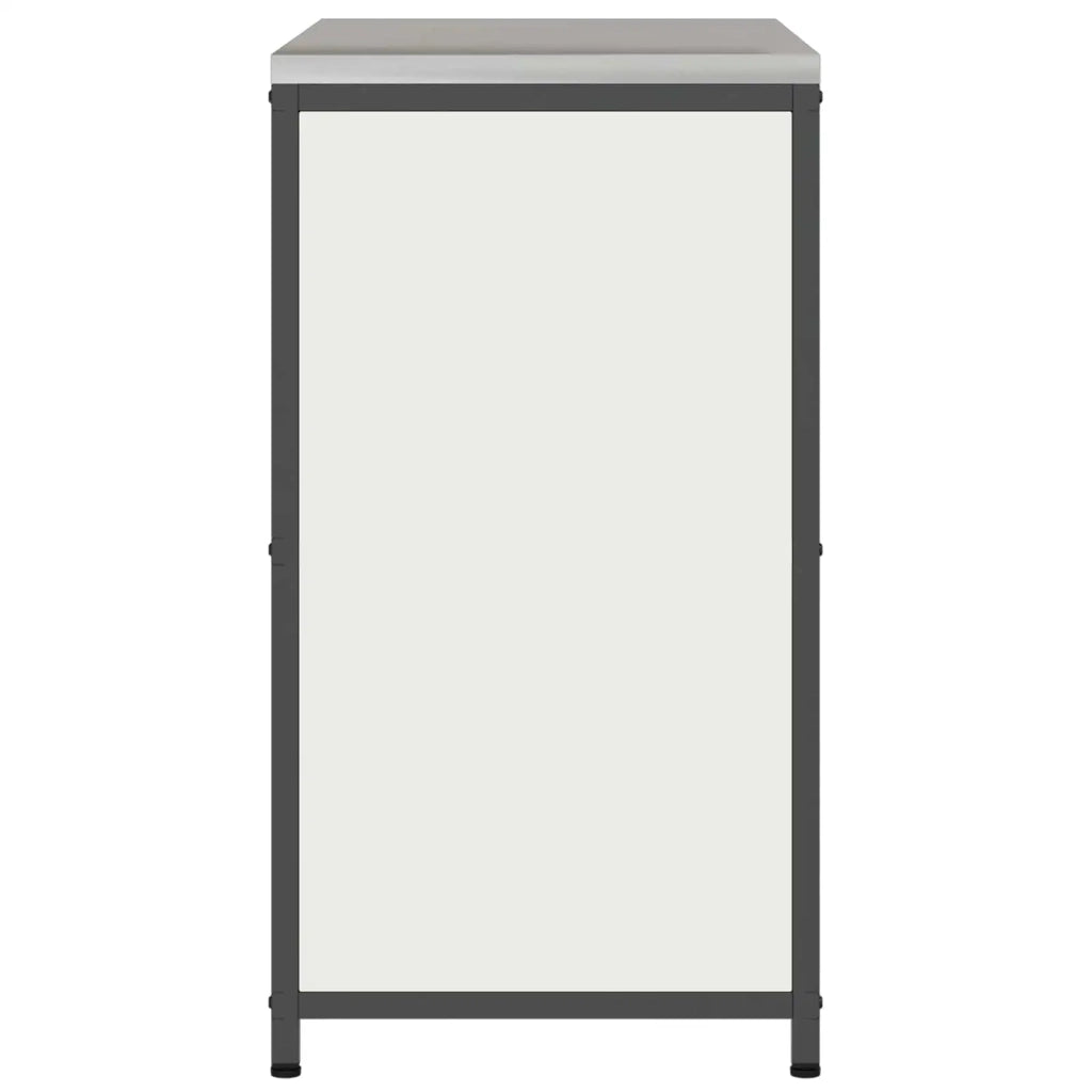 Stoccaggio in cucina con porta Bianco 90 x 50 x 92 cm Acciaio 874983