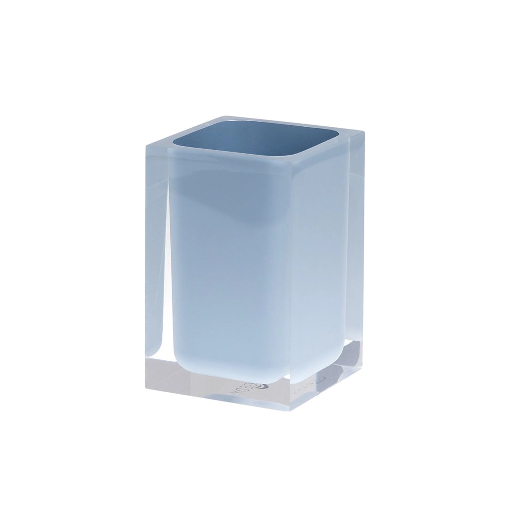 Set completo accessori 4 pezzi d'appoggio in resina RA99 Gedy serie RAINBOW Celeste